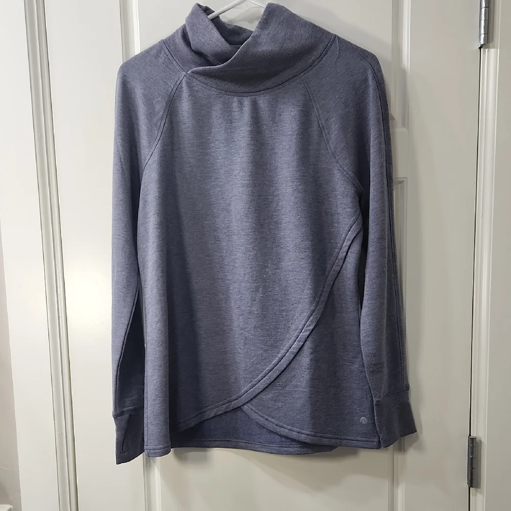 Apana Women's Cowl Neck Sweater - Stone Blue  Small